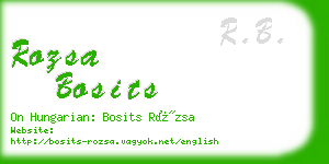 rozsa bosits business card